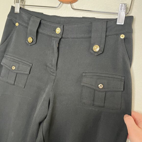 St. John Sport Womens 10 Logo Hardware Stretch Knit Cargo Pants - Picture 5 of 12